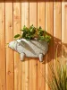 Galvanized Pig Wall Planter