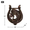 Rustic Horseshoe Cast Iron Door Knocker