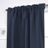 2 Panel 84"L x 52"W Navy Nautical Anchors Window Curtain Set