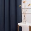 2 Panel 84"L x 52"W Navy Nautical Anchors Window Curtain Set