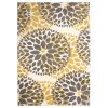 3x5 Grey Yellow Floral Woven Area Rug
