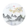 Yellow Leaves Round Landscape Window Film