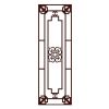 Chinese Redwood Lattice Frosted Window Film, Style 3
