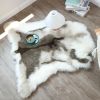 Faux Reindeer Hide Rug, White & Grey