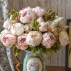 Realistic Silk Peony Flowers