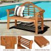 49in Eucalyptus Wood Outdoor Folding Bench