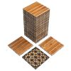 Interlocking Wood Deck Tiles, Set of 27