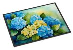 Hydrangeas Watercolor Welcome Doormat