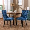 Tufted Velvet Dining Chair, Blue, Set of 2