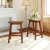 Farmhouse Counter Height Dining Stools, Set of 2