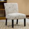 Botticelli Letter Print Armless Accent Chair