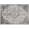 4x6 Vintage Washable Rug, Brown & Green