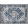 5x7 Vintage Washable Rug, Blue