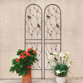 Metal Garden Trellis, Set of 2, Black