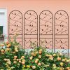Metal Garden Trellis, Set of 4, Bird Design