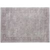 4x6 Traditional Flower Print Rug, Grey & Brown