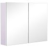 Wall-Mounted Bathroom Mirror Cabinet, Lilac
