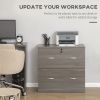 2-Drawer Locking File Cabinet, Grey