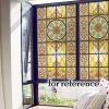 Yellow Stained Glass Church-Style Window Film