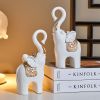 Resin Couple Elephant Figurines