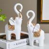 Resin Couple Elephant Figurines