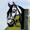 Peeping Horse Iron Wall Decor