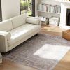 4x6 Traditional Flower Print Rug, Grey & Brown