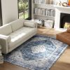4x6 Vintage Washable Rug, Blue