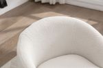 Teddy Fabric Swivel Barrel Accent Chair