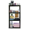 4-Tier Plastic Garage Storage Shelf, Black