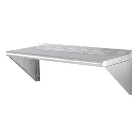 12x36in Stainless Steel Floating Wall Shelf