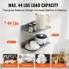 8.6x16in Stainless Steel Wall Shelf with Backsplash