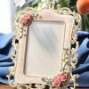 Pink Resin Rose Photo Frame, 5x7in