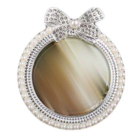Rhinestone Round Photo Frame, 2.7x2.7in