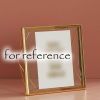 Golden Geometric Glass Picture Frame Ornament