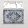 4x6 Vintage Washable Rug, Blue