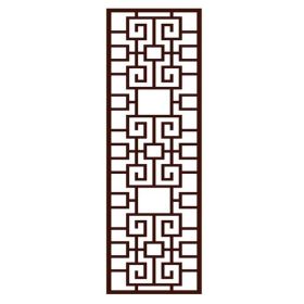 Retro Chinese Redwood Lattice Window Film