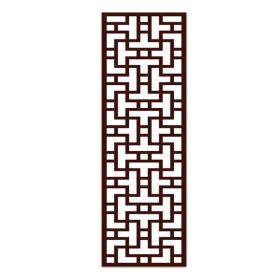 Chinese Redwood Lattice Frosted Window Film, Style 1