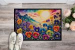 Pansies in Color Welcome Doormat