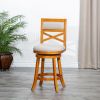 24in Counter Height X-Back Swivel Stool