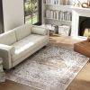 4x6 Vintage Washable Rug, Tan