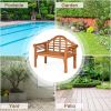 49in Eucalyptus Wood Outdoor Folding Bench