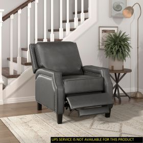 Push Back Reclining Chair, Grey