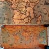 Vintage Retro Globe Poster, Framed