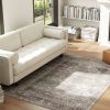 4x6 Traditional Washable Rug, Dark Mixed-Brown