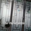 Chinese Redwood Lattice Frosted Window Film, Style 5