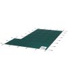 Inground Pool Safety Cover, 20 ft x 38 ft Rectangular Winter Pool Cover with Right Step, Triple Stitched, High Strength Mesh PP Material