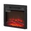 18in Electric Fireplace Insert, 1400W, Black