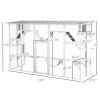 Outdoor Wooden Cat Enclosure with Weather Roof