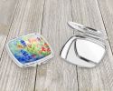 Texas Bluebonnets in Watercolor Compact Mirror Decorative Travel Makeup Mirror for Women Girls Gifts Pocket Makeup Mirror Folding Handheld